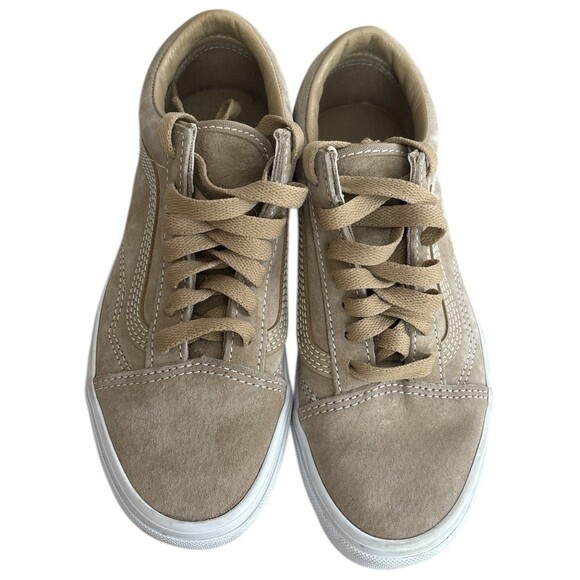 Vans Old Skool Suede Beige Skate Shoes Mens 5 Womens 6.5 PFC-Free - Picture 2 of 5